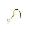Piercing nez or18 carats et diamant 0,015 carat