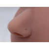 Piercing nez or18 carats et diamant 0,015 carat