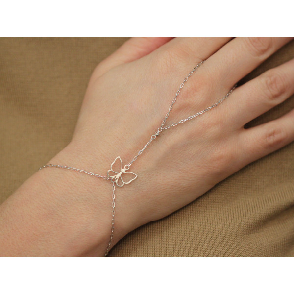 Chaine de main or 9 ou 18 carats et diamant 0,06 carat