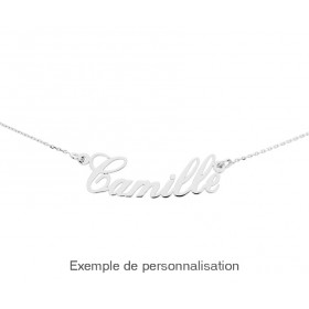 collier prenom or blanc personnalisable