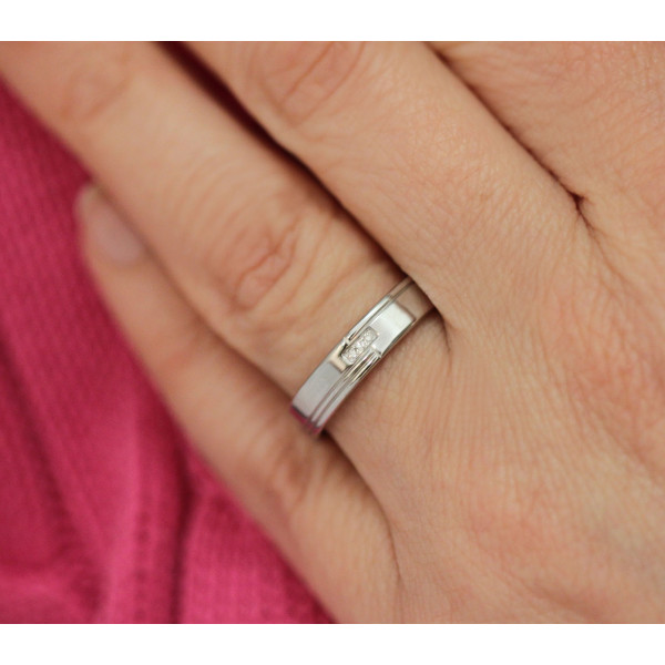 Alliance Breuning argent et diamants 0,017 carat "Belina"