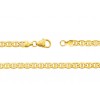 Bracelet or jaune 18 carats maille marine plate pour femmes