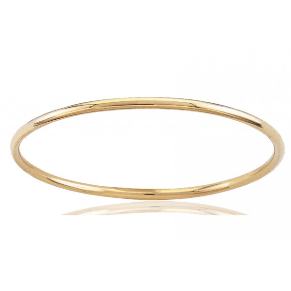 Jonc en or jaune 18 carats section ronde