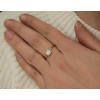 Bague or jaune 18 carats et pierre de lune 6 mm