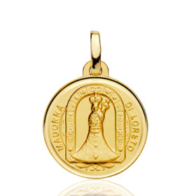 Médaille "Madone de Lorette" or jaune 18 carats