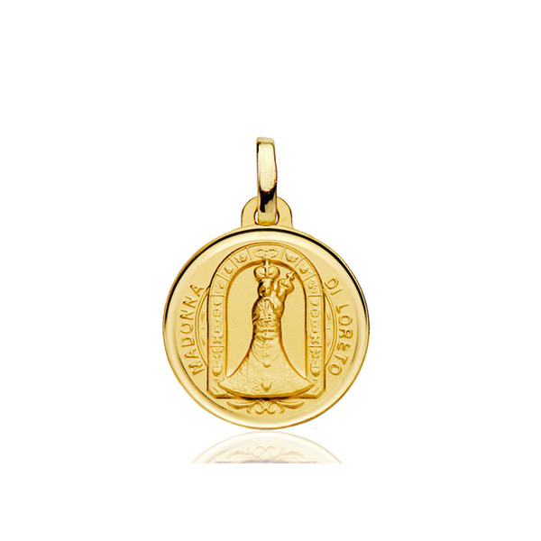 Médaille "Madone de Lorette" or jaune 18 carats