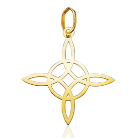 Pendentif or 18 carats "nœud de sorcière"