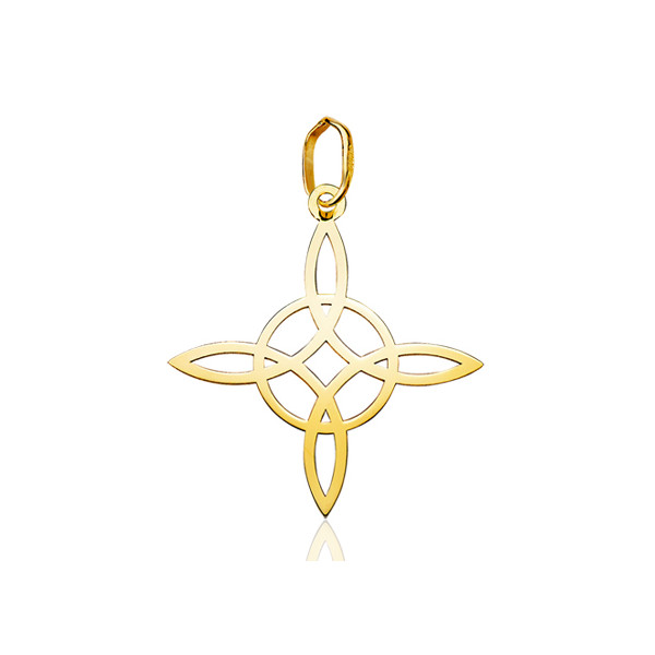 Pendentif or 18 carats "nœud de sorcière"