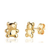 Boucles d'oreilles or 18 carats "ourson" pour enfant