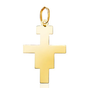 Pendentif croix de Saint-Damien en or 18 carats
