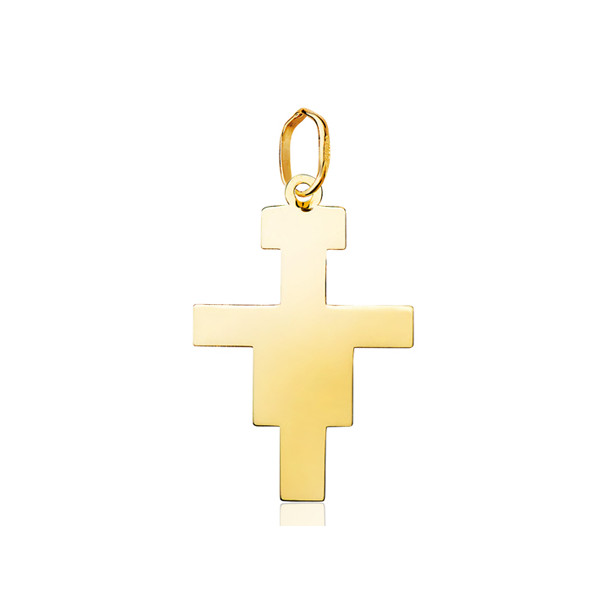Pendentif croix de Saint-Damien en or 18 carats