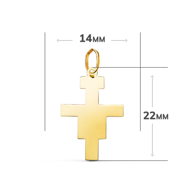 Pendentif croix de Saint-Damien en or 18 carats