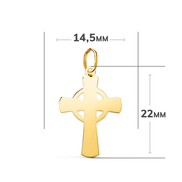 Pendentif croix celtique en or 18 carats
