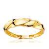 Bague or jaune 18 carats torsadée 4,5 mm
