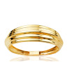 Bague or 18 carats avec bandes brillantes 6,5 mm