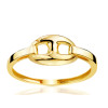 Bague or jaune 18 carats "grain de café" 7 mm