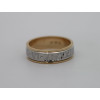 Alliance platine et or jaune 18 carats 6 mm "romaine"