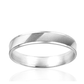 Alliance or blanc 18 carats