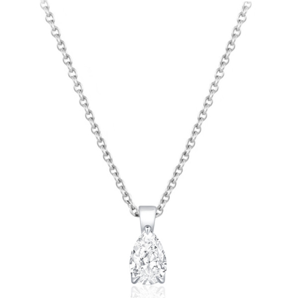 Collier diamant de synthèse 1 carat et or 9 ou 18 carats