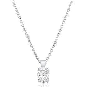 Collier diamant de synthèse 1 carat et or 9 ou 18 carats