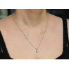 Collier diamant de synthèse 1 carat et or 9 ou 18 carats