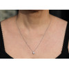 Collier diamant de synthèse 0,50 carat et or 9 ou 18 carats