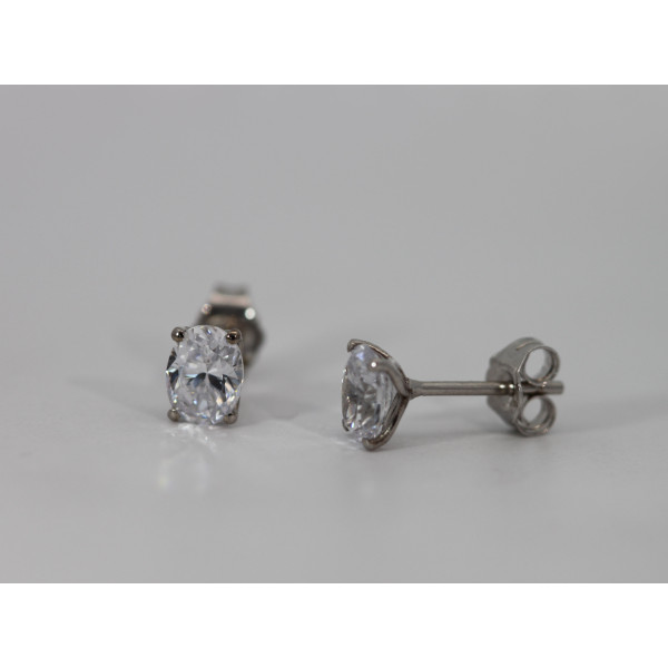 Boucles d'oreilles diamant de synthèse 1,00 carat et or 9 ou 18 carats