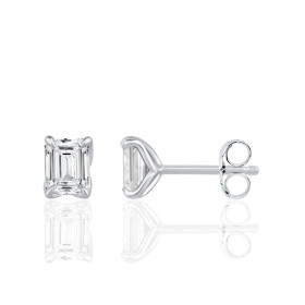 Boucles d'oreilles diamant de synthèse 1,00 carat et or 9 ou 18 carats