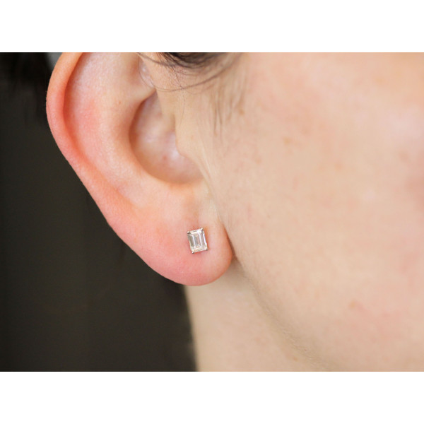 Boucles d'oreilles diamant de synthèse 1,00 carat et or 9 carats