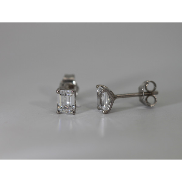Boucles d'oreilles diamant de synthèse 1,00 carat et or 18 carats