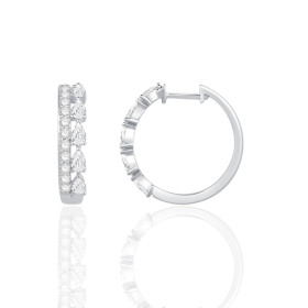 Boucles d'oreilles diamant de synthèse 1,46 carat et or
