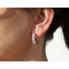 Boucles d'oreilles diamant de synthèse 1,46 carat et or 750