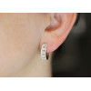 Boucles d'oreilles diamant de synthèse 1,38 carat et or 18 carats