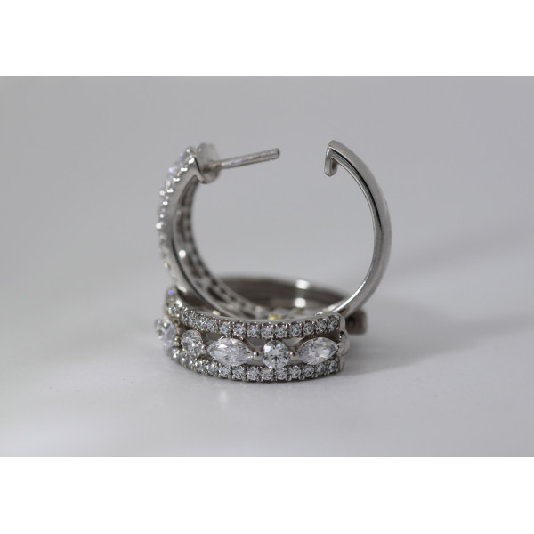 Boucles d'oreilles diamant de synthèse 1,38 carat et or 750/1000