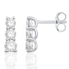 Boucles d'oreilles diamant de synthèse 1,42 carat et or 18 carats
