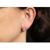 Boucles d'oreilles diamant de synthèse 1,42 carat et or 18 carats