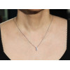 Collier diamant de synthèse 0,71 carat et or 9 ou 18 carats