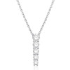 Collier diamant de synthèse 1,58 carat et or 9 ou 18 carats