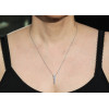Collier diamant de synthèse 1,58 carat et or 9 ou 18 carats