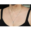 Collier diamant de synthèse 1,58 carat et or 9 carats