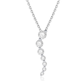 Collier diamant de synthèse 0,46 carat et or 9 ou 18 carats