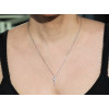 Collier diamant de synthèse 0,46 carat et or 9 ou 18 carats