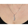 Collier diamant de synthèse 1,96 carat et or 9 ou 18 carats