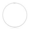 Collier diamant de synthèse 11,96 carat et or blanc 9 ou 18 carats