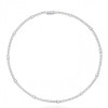 Collier diamant de synthèse 11,96 carat et or blanc 9 ou 18 carats