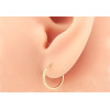 Créoles or jaune 18 carats striées 12 mm pour enfant