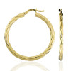 Créoles or jaune 18 carats torsadées 30 mm