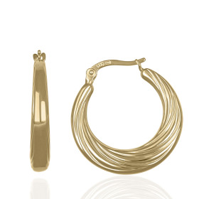 Créoles or 18 carats torsadées 20 mm