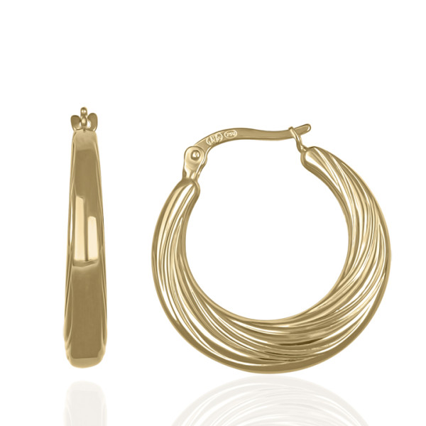 Créoles or 18 carats torsadées 20 mm