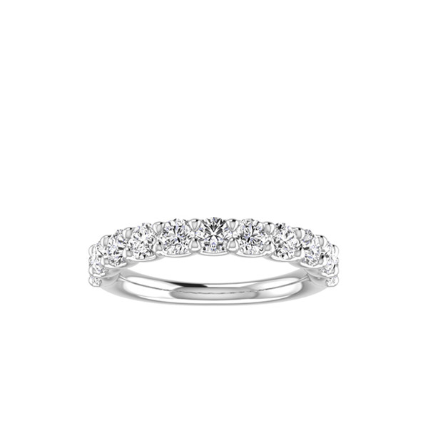 Alliance or 18 carats et demi-tour diamants 1,10 carat